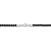 Thumbnail Image 2 of Black Onyx Bead Necklace Stainless Steel 24"