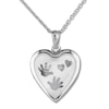 Thumbnail Image 1 of Hand Print Heart Locket Necklace Sterling Silver 18"
