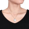 Thumbnail Image 4 of Heart Swirl Locket Necklace Sterling Silver 18"