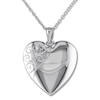 Thumbnail Image 0 of Heart Swirl Locket Necklace Sterling Silver 18"
