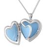 Thumbnail Image 2 of Heart Swirl Locket Necklace Sterling Silver 18"