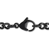 Thumbnail Image 3 of Black Diamond Cross Necklace 1/6 ct tw Stainless Steel 24"