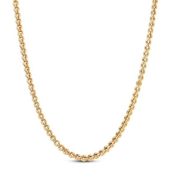 Men's Link Chain Necklace 10K Yellow Gold | -necklaces | Necklaces