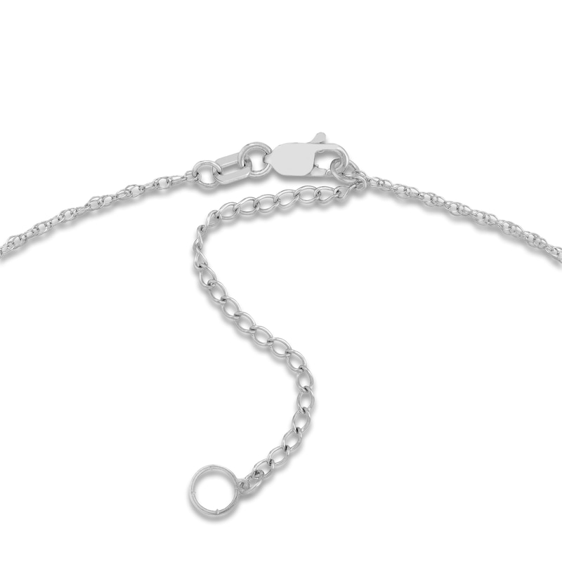 Main Image 3 of Heart Necklace Sterling Silver 18" Adjustable