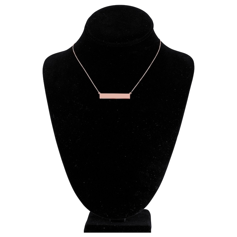 Main Image 4 of Bar Necklace 14K Rose Gold 16"