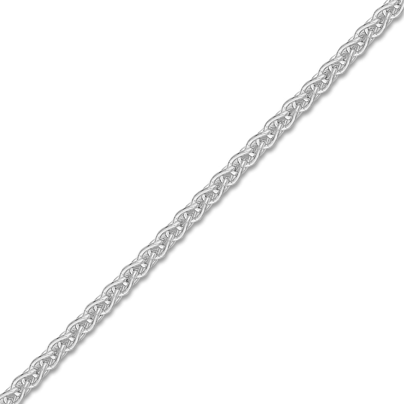 Main Image 2 of Solid Wheat Chain Necklace 14K White Gold 30" Length 1.85mm