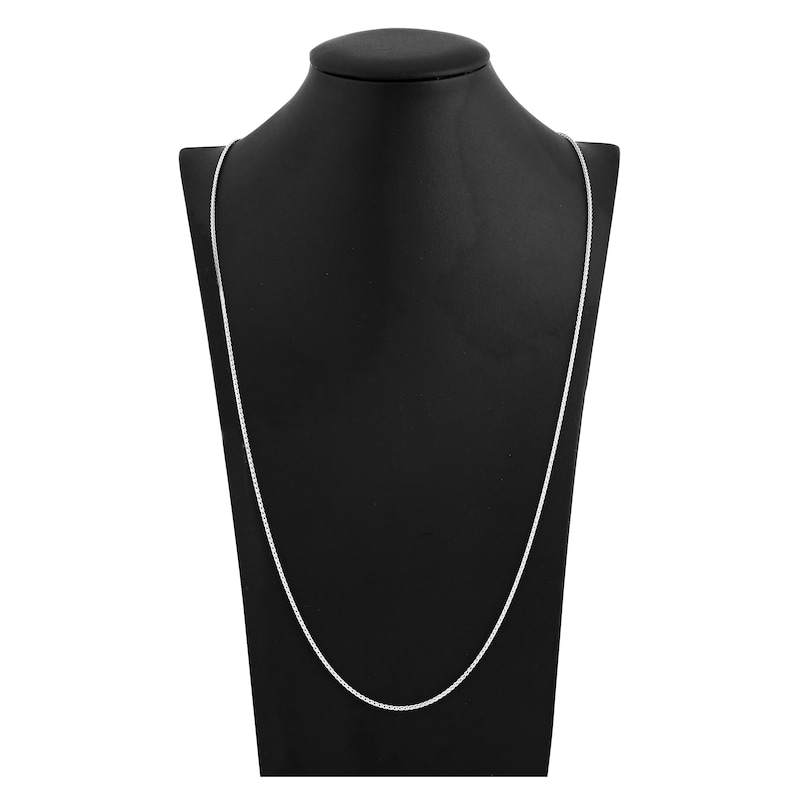 Main Image 4 of Solid Wheat Chain Necklace 14K White Gold 30" Length 1.85mm