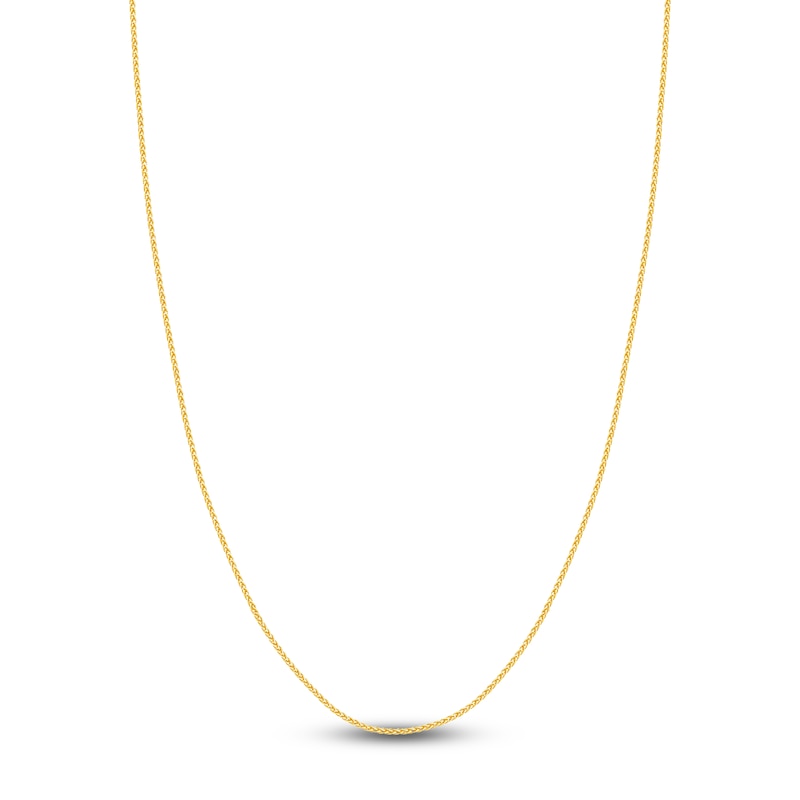 Main Image 1 of Solid Wheat Chain Necklace 14K Yellow Gold 20" Length 1.5mm