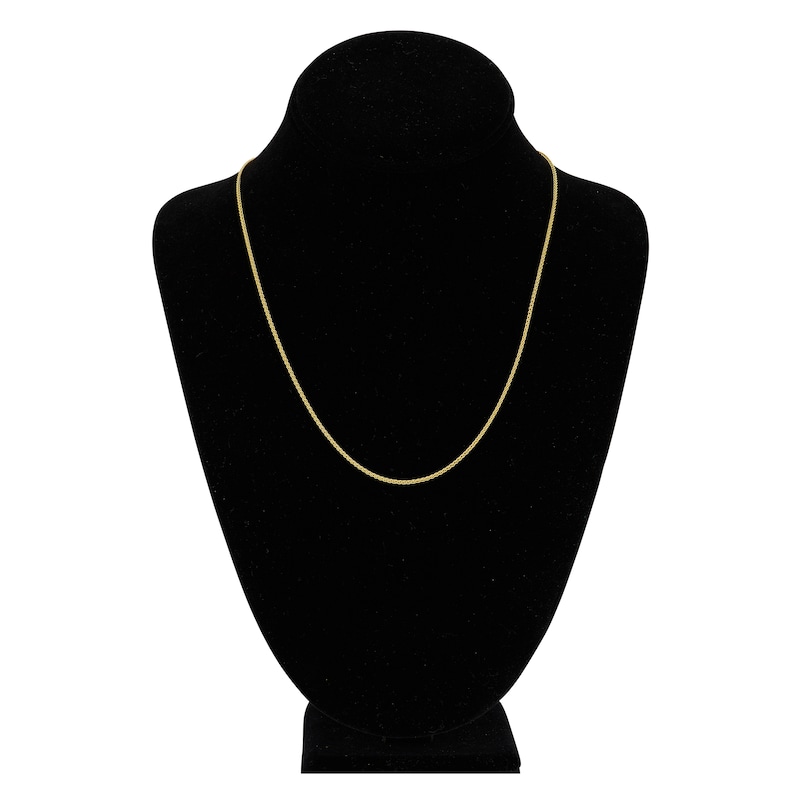 Main Image 4 of Solid Wheat Chain Necklace 14K Yellow Gold 20" Length 1.5mm