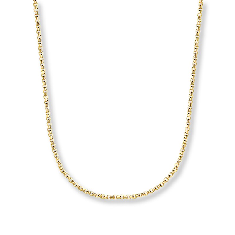 Main Image 1 of Hollow Box Chain 14K Yellow Gold 20" Length 2.8mm