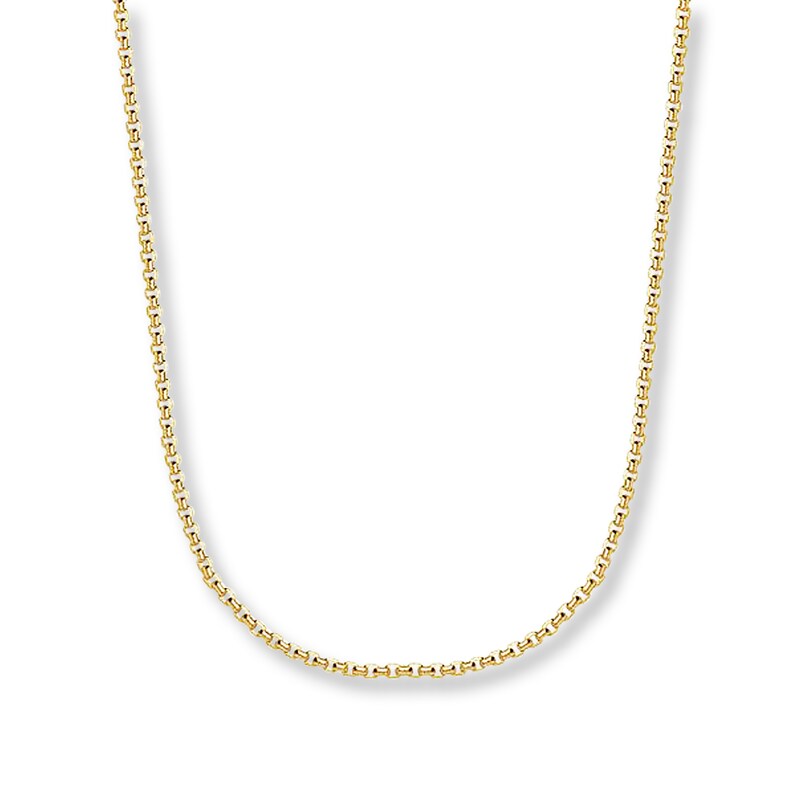 Hollow Box Chain 14K Yellow Gold 20" Length 2.8mm