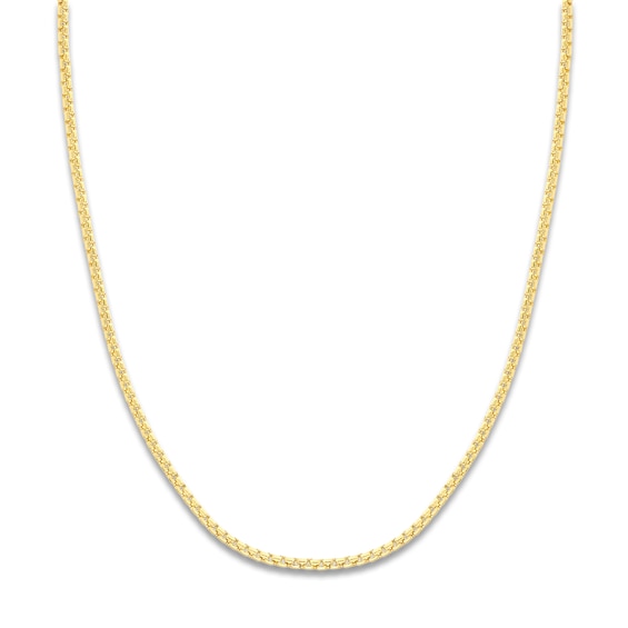 Box Chain Hollow 14K Yellow Gold 30" Length 2.8mm