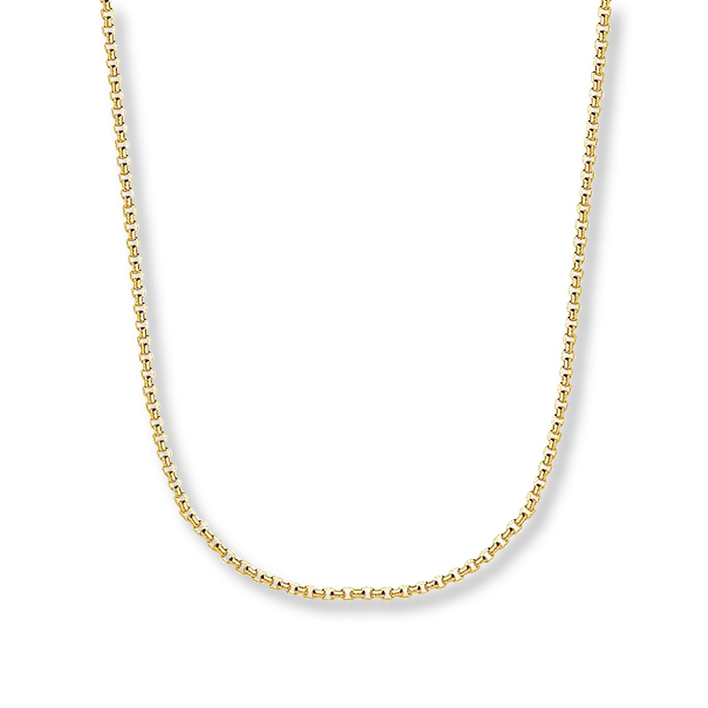 Main Image 1 of Hollow Box Chain 14K Yellow Gold 30" Length 2.8mm