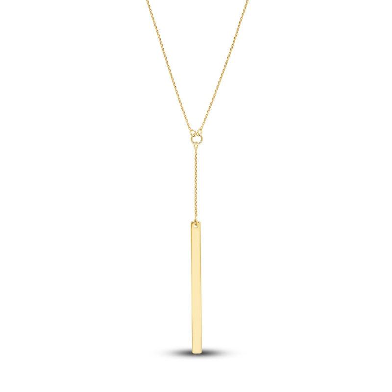 Main Image 1 of Bar Necklace 14K Yellow Gold 16"-18" Adjustable