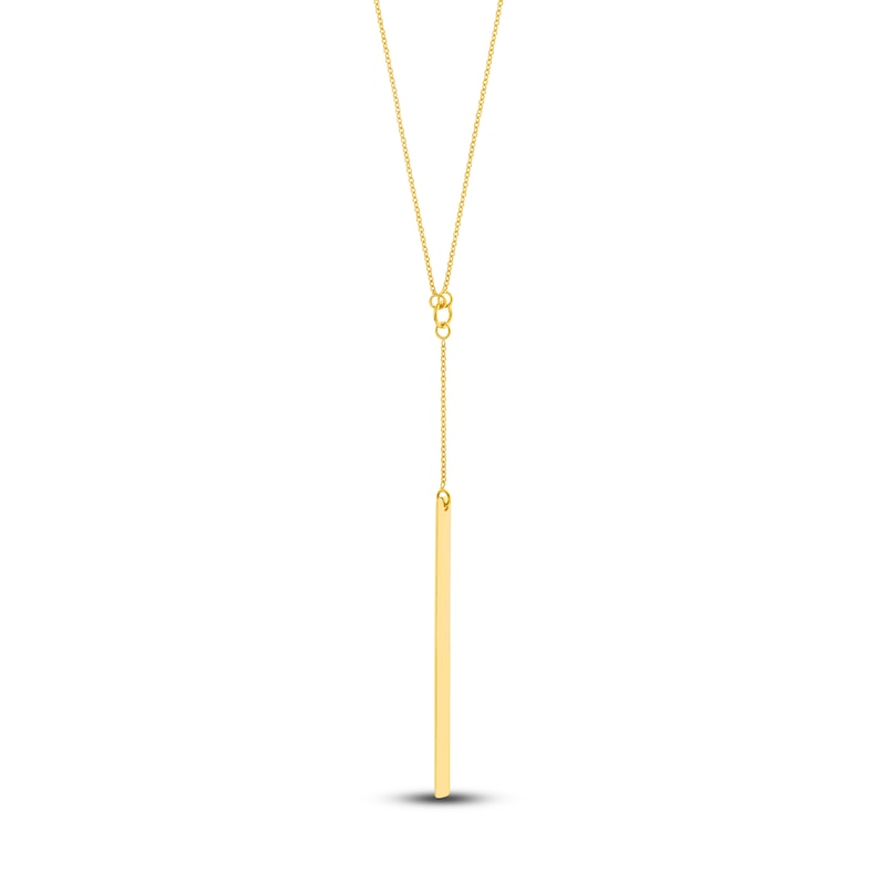 Main Image 2 of Bar Necklace 14K Yellow Gold 16"-18" Adjustable