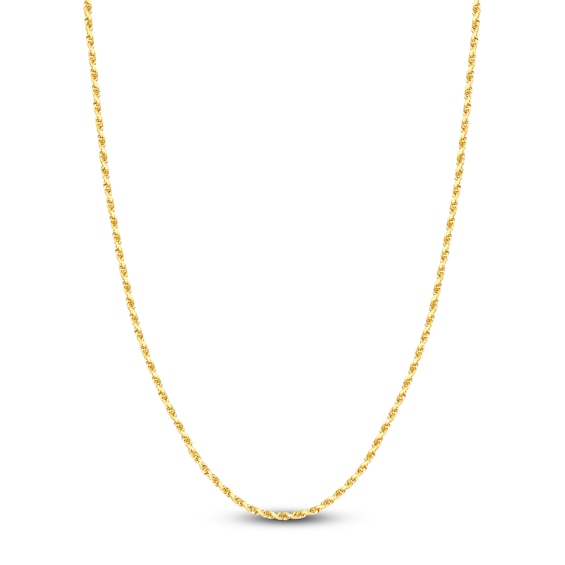 20" Textured Solid Rope Chain 14K Yellow Gold Appx. 2.7mm