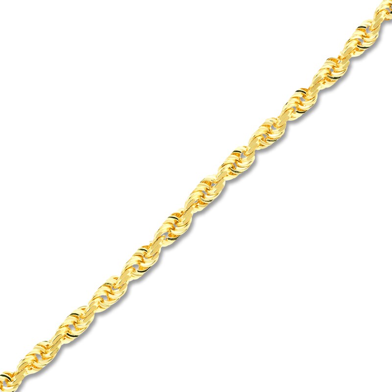 Main Image 2 of 20" Textured Solid Rope Chain 14K Yellow Gold Appx. 2.7mm