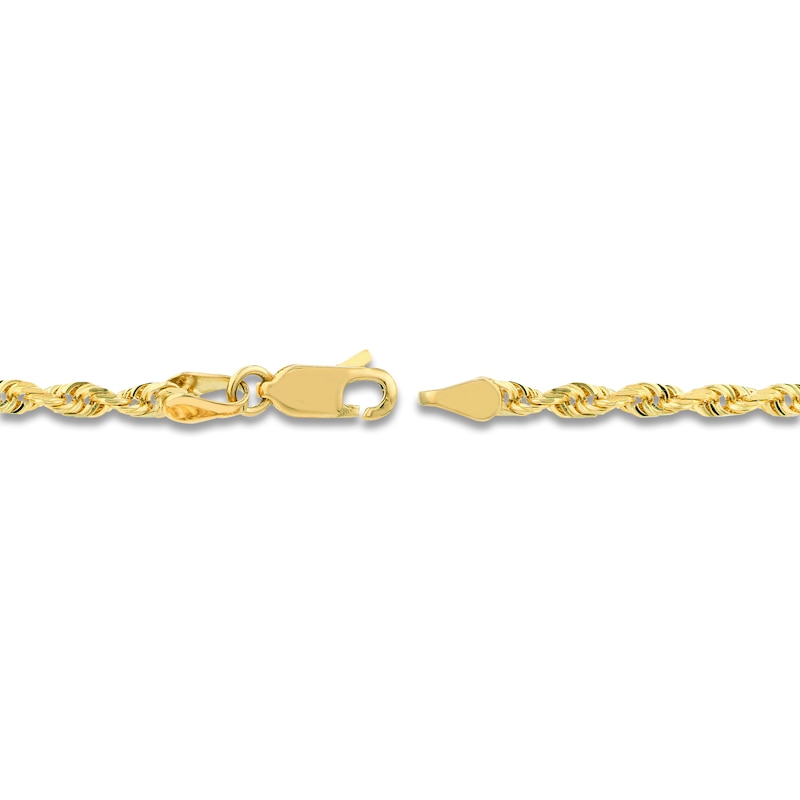 Main Image 3 of 20" Textured Solid Rope Chain 14K Yellow Gold Appx. 2.7mm
