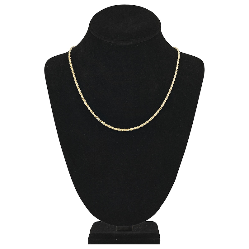 Main Image 4 of 20" Textured Solid Rope Chain 14K Yellow Gold Appx. 2.7mm