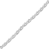 Thumbnail Image 2 of 24" Textured Solid Rope Chain 14K White Gold Appx. 2.7mm