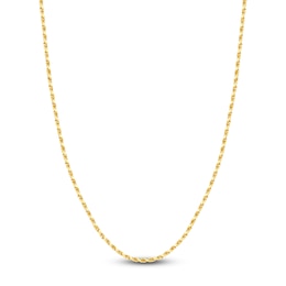 18" Textured Solid Rope Chain 14K Yellow Gold Appx. 3mm