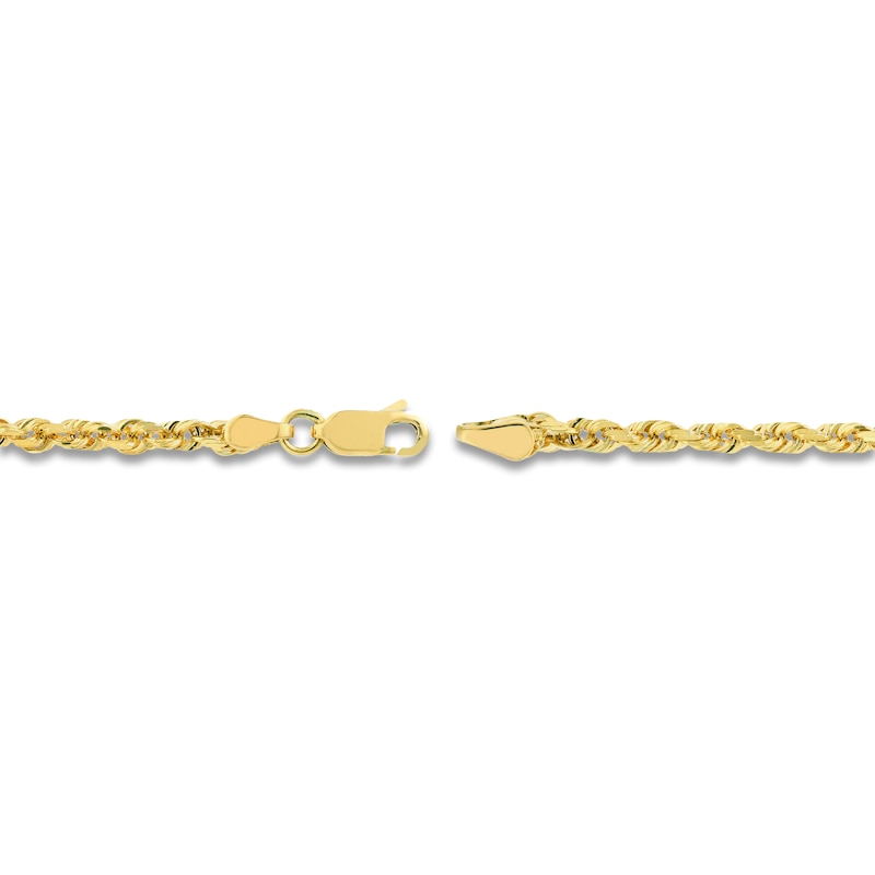 Main Image 3 of 20" Textured Solid Rope Chain 14K Yellow Gold Appx. 3mm