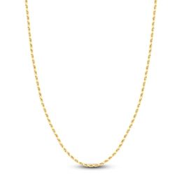 22" Textured Solid Rope Chain 14K Yellow Gold Appx. 3mm