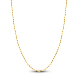 24" Textured Solid Rope Chain 14K Yellow Gold Appx. 3mm