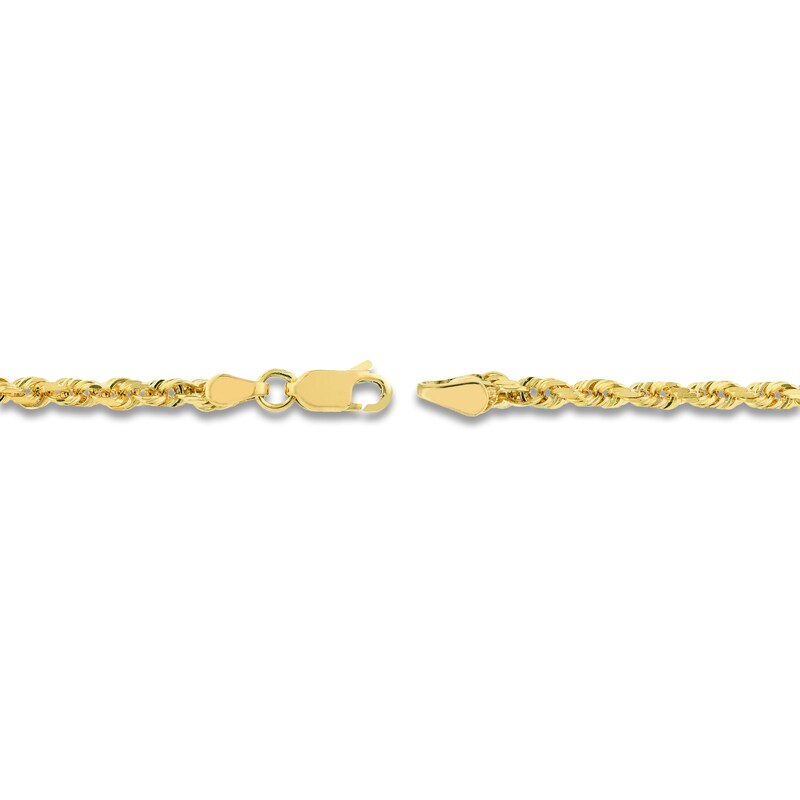 24" Textured Solid Rope Chain 14K Yellow Gold Appx. 3mm