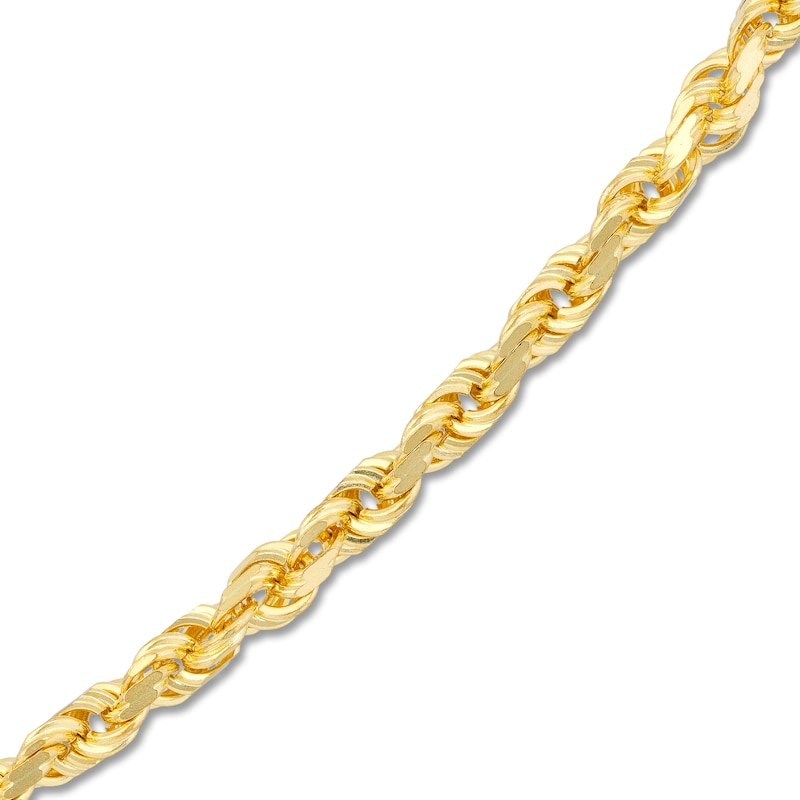 Main Image 2 of 20" Textured Solid Rope Chain 14K Yellow Gold Appx. 4.4mm