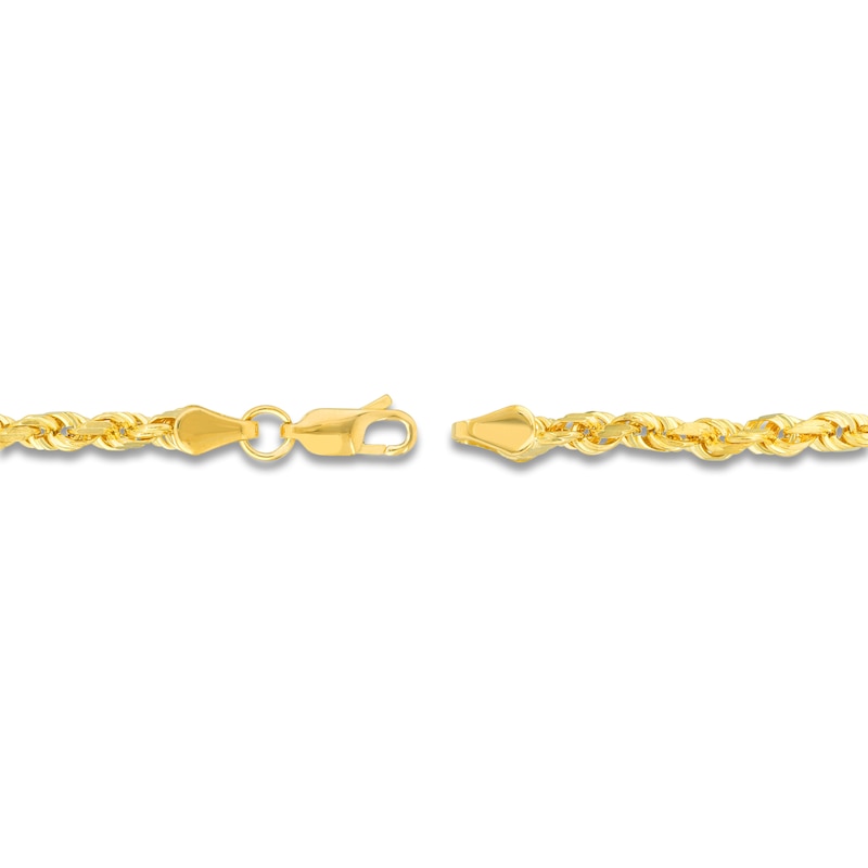 Main Image 3 of 22" Textured Solid Rope Chain 14K Yellow Gold Appx. 3.8mm