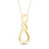 Thumbnail Image 1 of Twisted Infinity Knot Necklace 10K Yellow Gold 19"