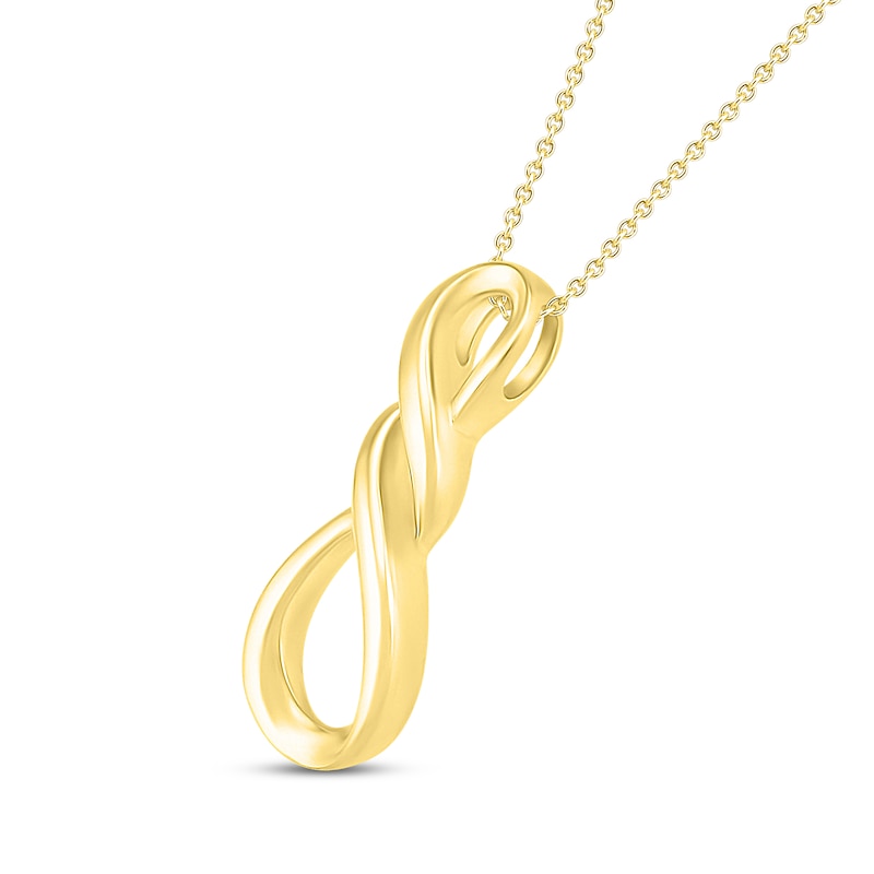 Main Image 2 of Twisted Infinity Knot Necklace 10K Yellow Gold 19"