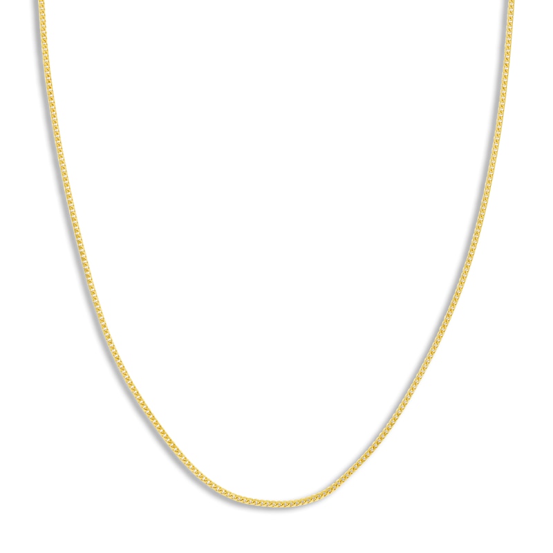 Solid Franco Chain Necklace 14K Yellow Gold 24" 1.55mm