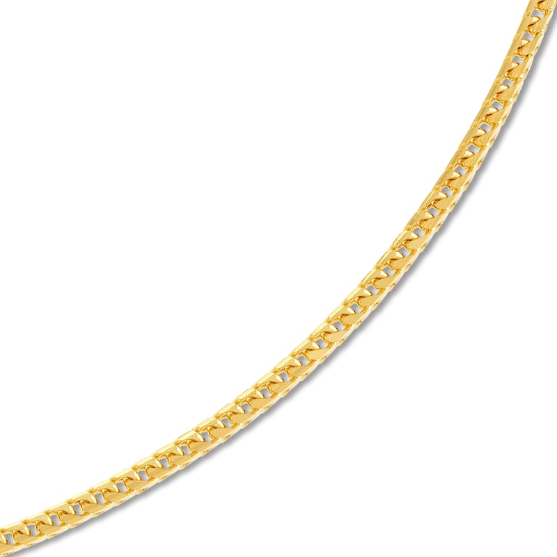 Solid Franco Chain Necklace 14K Yellow Gold 24" 1.55mm