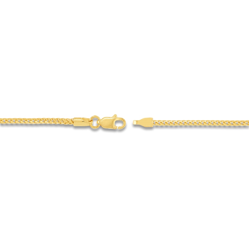 Solid Franco Chain Necklace 14K Yellow Gold 24" 1.55mm