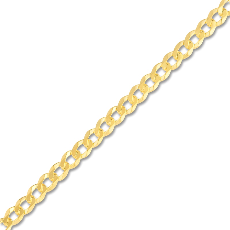 Main Image 2 of Solid Curb Chain 14K Yellow Gold 22" Appx. 3.7mm