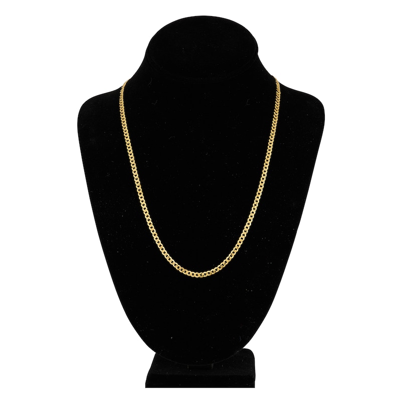 Solid Curb Chain 14K Yellow Gold 22" Appx. 3.7mm