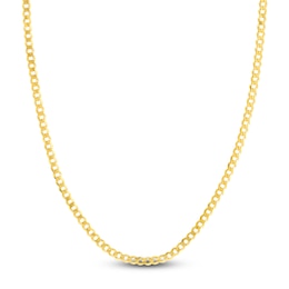 20" Solid Curb Chain 14K Yellow Gold Appx. 4.4mm