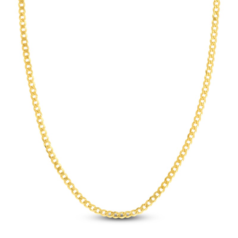 20" Solid Curb Chain 14K Yellow Gold Appx. 4.4mm