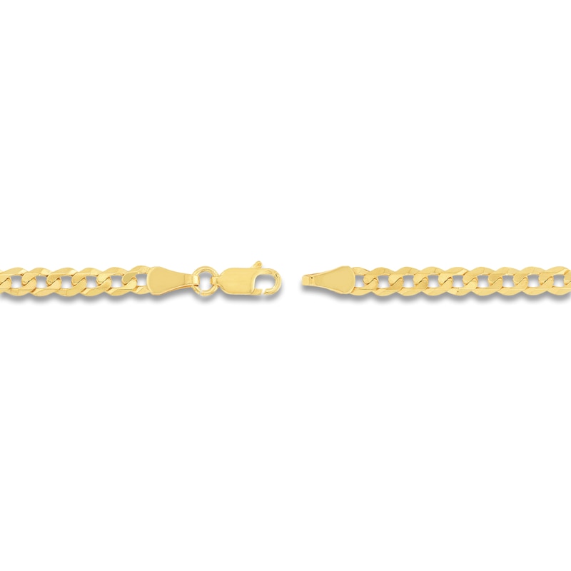 Main Image 3 of 20" Solid Curb Chain 14K Yellow Gold Appx. 4.4mm