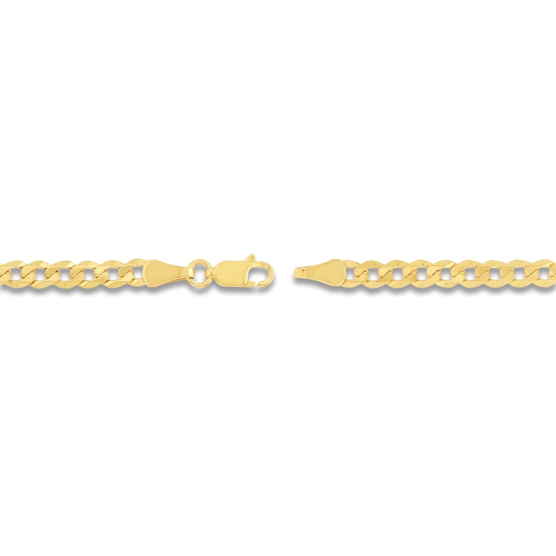 20" Solid Curb Chain 14K Yellow Gold Appx. 4.4mm