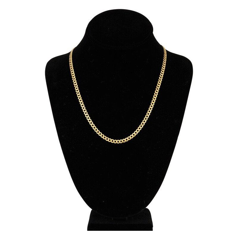 Main Image 4 of 20" Solid Curb Chain 14K Yellow Gold Appx. 4.4mm