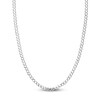 Thumbnail Image 1 of 30" Solid Curb Chain 14K White Gold Appx. 4.95mm