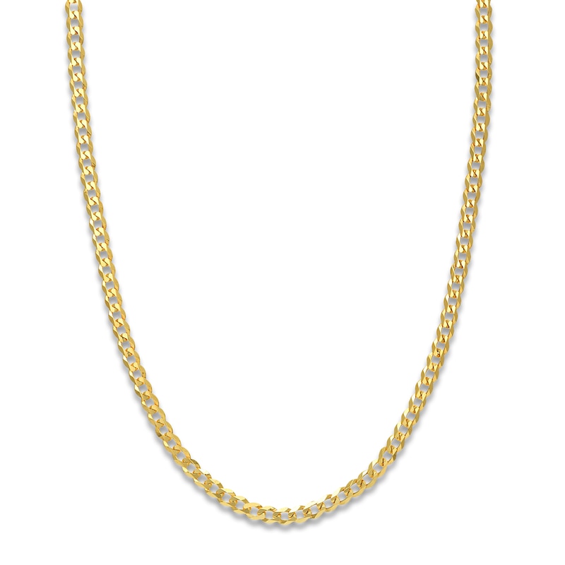 Main Image 1 of 24" Solid Curb Chain 14K Yellow Gold Appx. 4.95mm