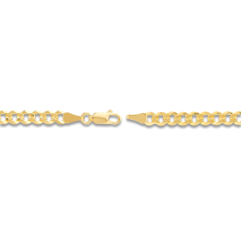 Main Image 3 of 24" Solid Curb Chain 14K Yellow Gold Appx. 4.95mm