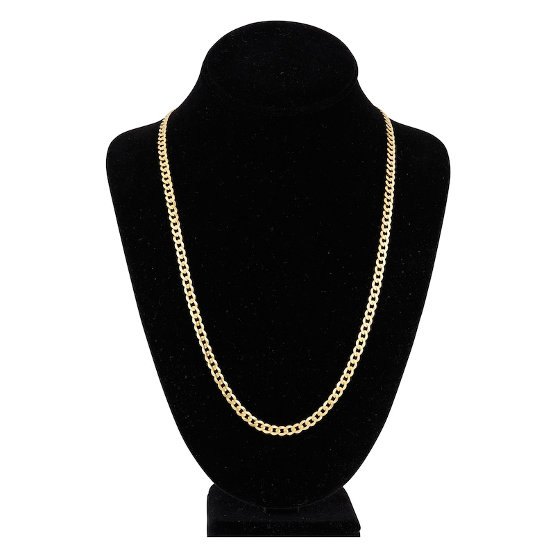 Main Image 4 of 24" Solid Curb Chain 14K Yellow Gold Appx. 4.95mm