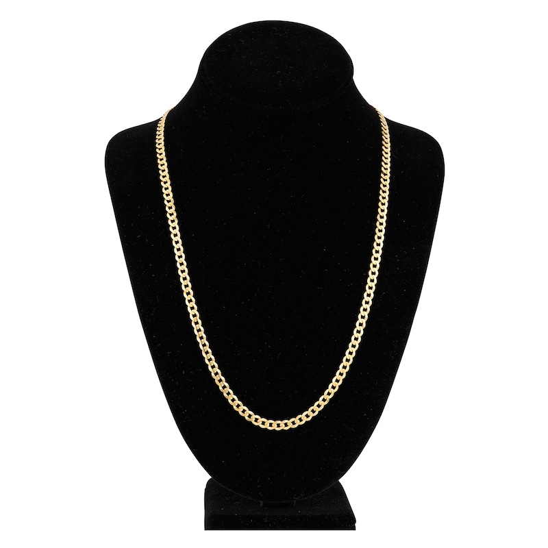 24" Solid Curb Chain 14K Yellow Gold Appx. 4.95mm