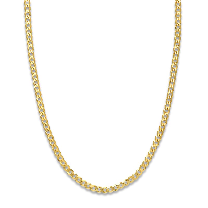 Main Image 1 of 30" Solid Curb Chain 14K Yellow Gold Appx. 4.95mm