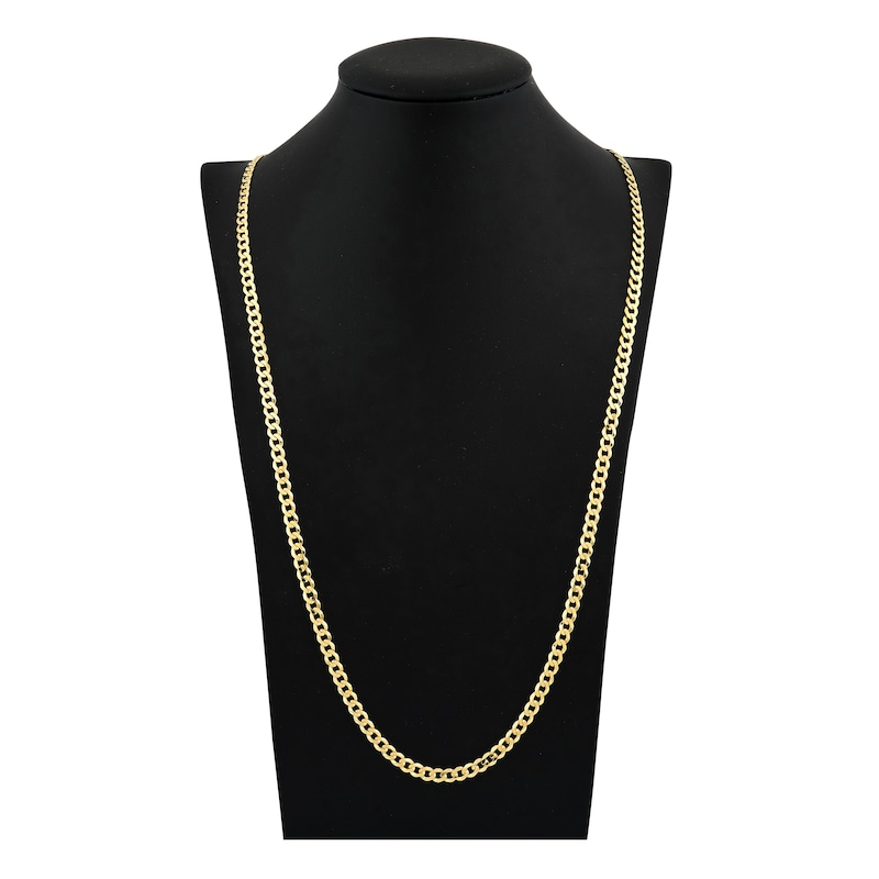 30" Solid Curb Chain 14K Yellow Gold Appx. 4.95mm